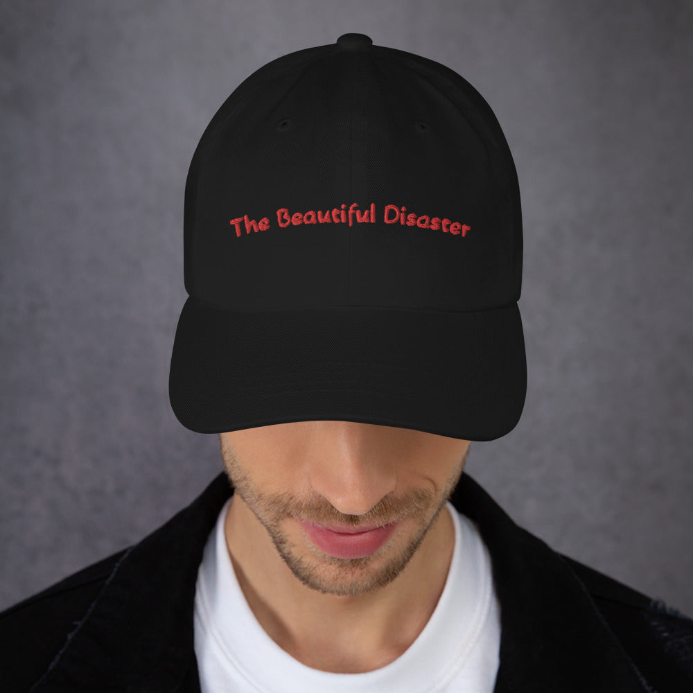 The Beautiful Disaster Embroidered Black Hat